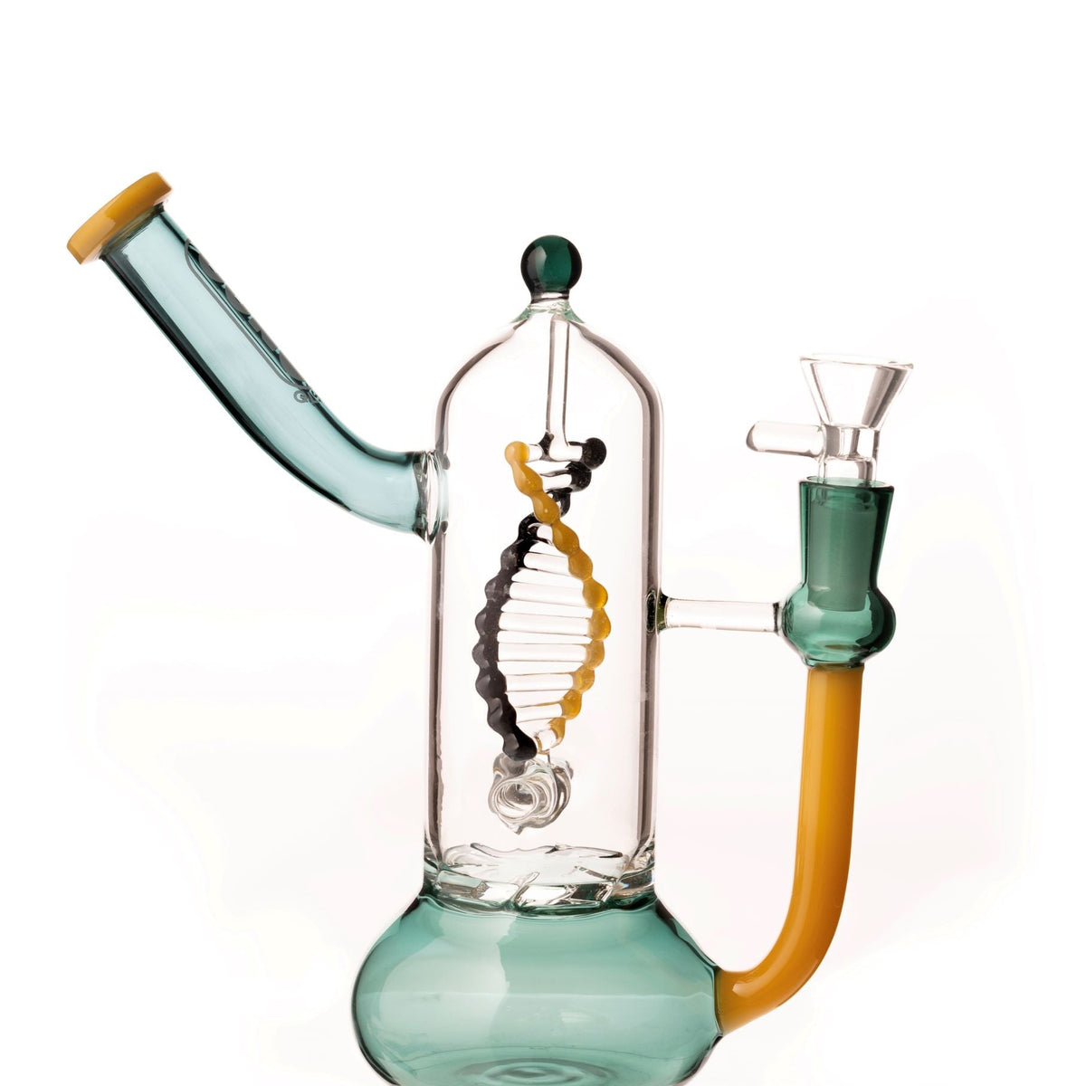 Daze Glass - 14 Inch Iridescent Spiral Arm Perc Glass Water Pipe