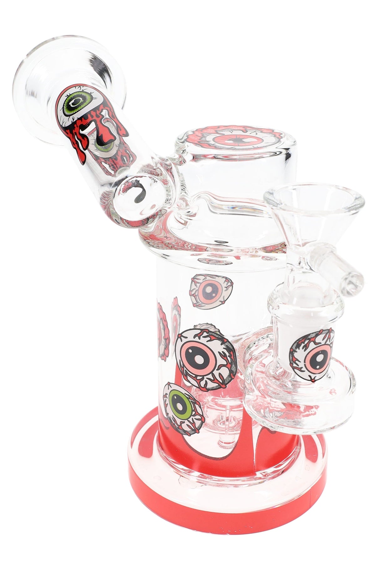 Glass Sidecar Bong “Eye Spy” – Showerhead Perc – 14.5 mm GoG – 5½″