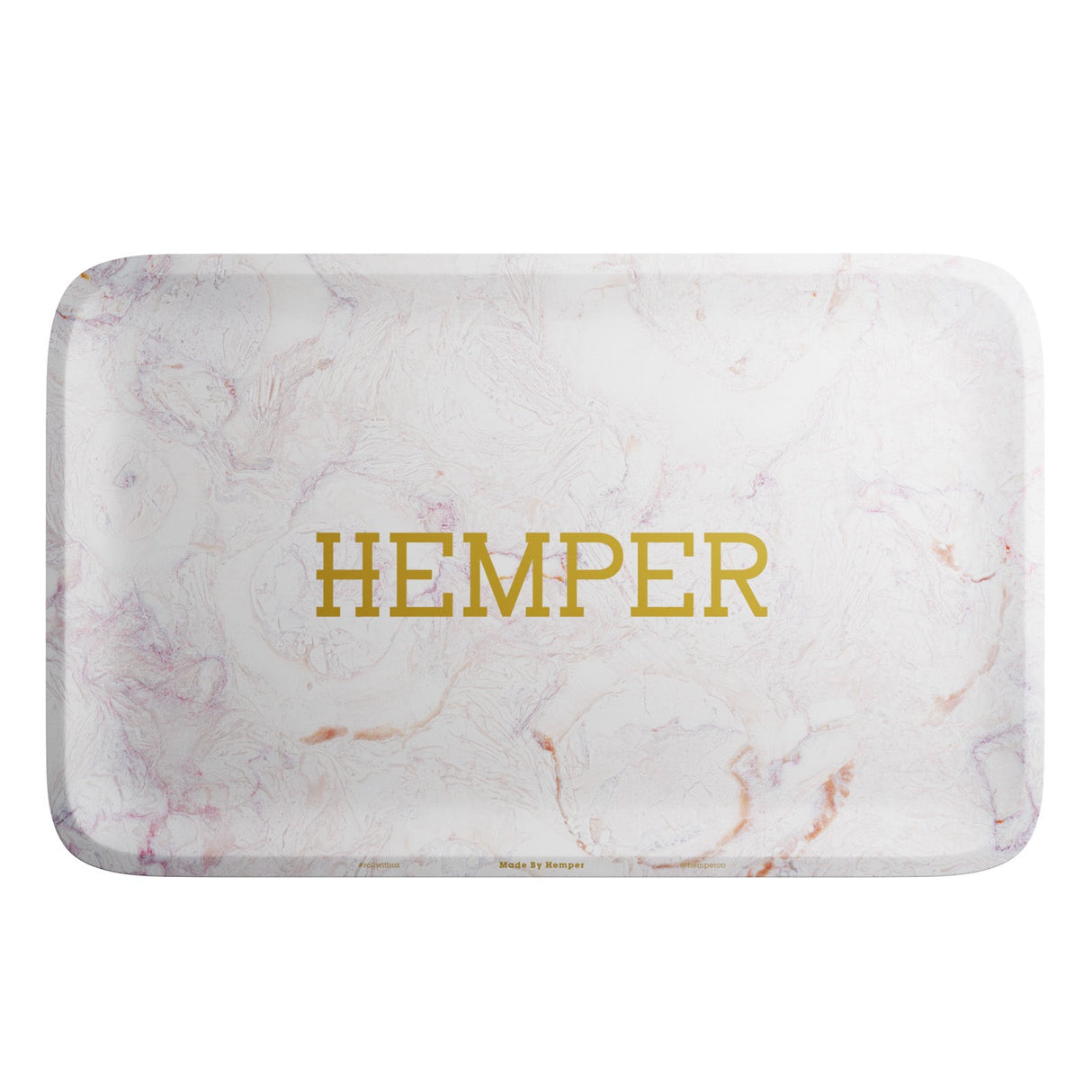 HEMPER - Luxe Marble Pink/White Rolling Tray