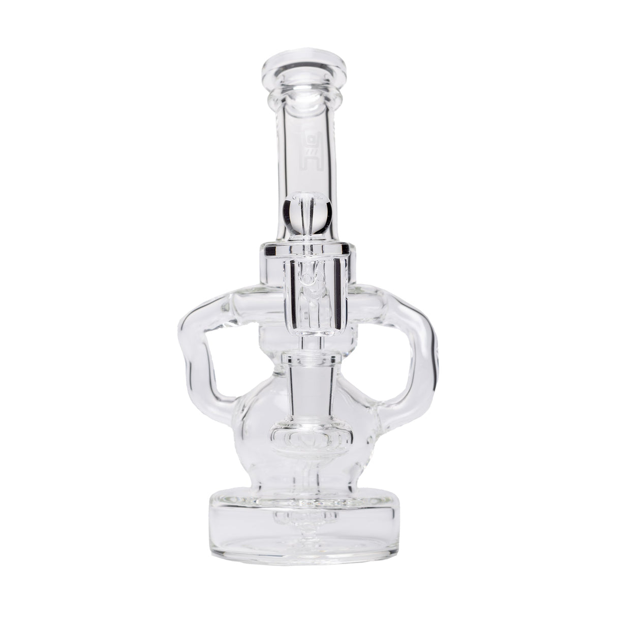 Human Grade Stubby Klein Glass Recycler Dab Rig