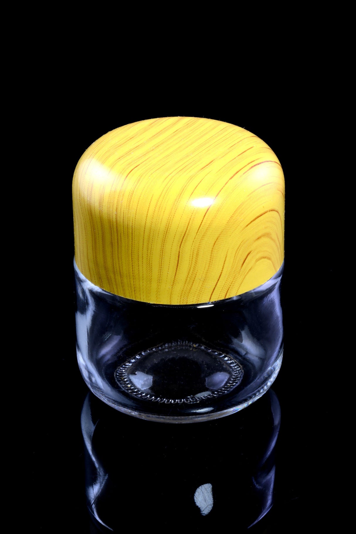 Glass Stash Jar – Wood-Grain Tamper Cap