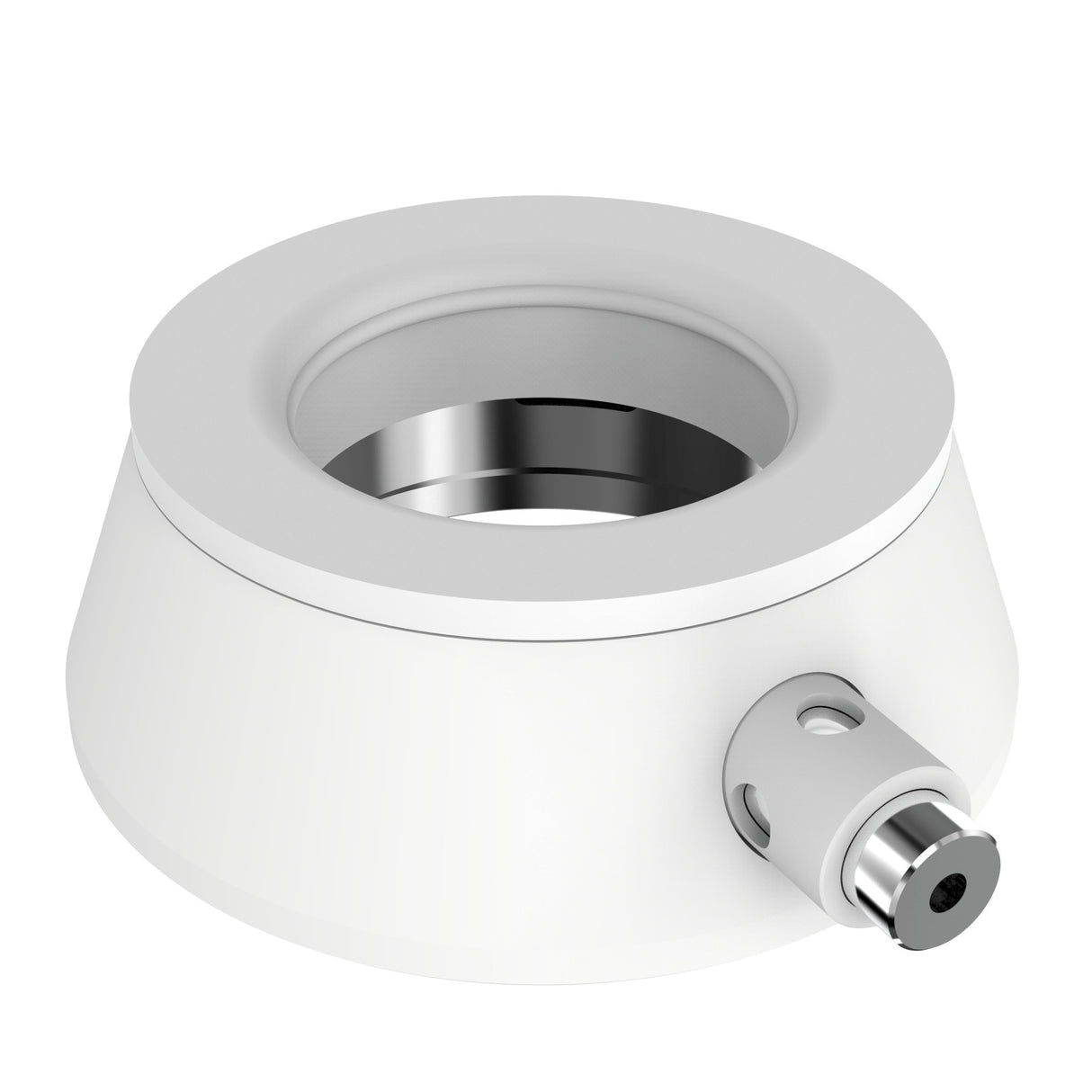 Dr Dabber Boost Evo Quick Connect Adapter in Moon White, angled view on seamless white background