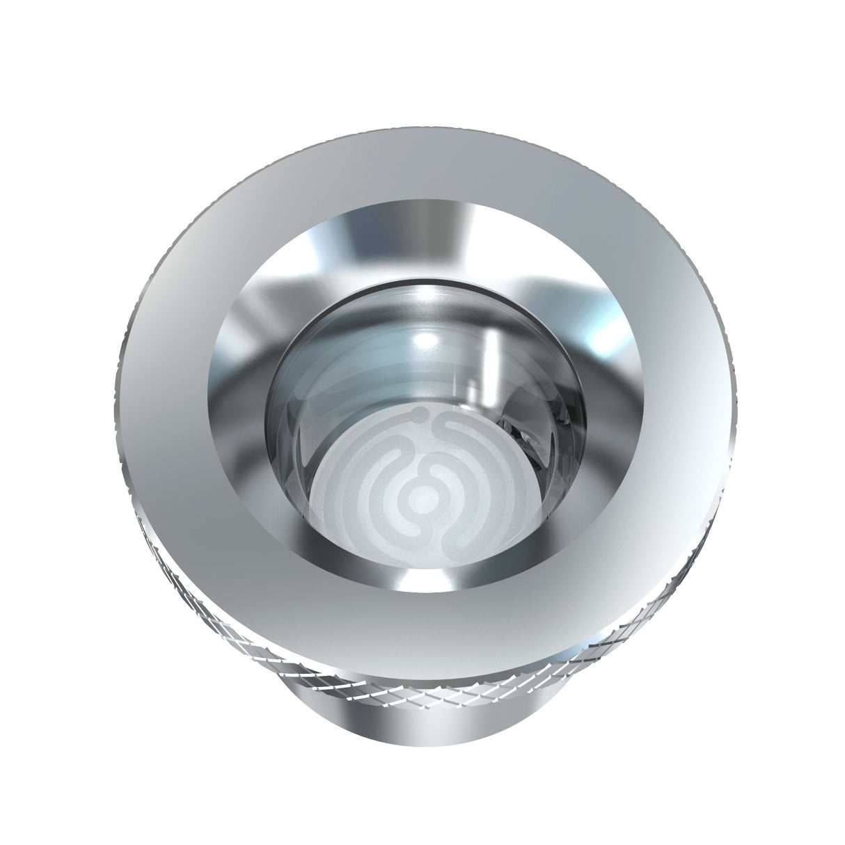 Dr Dabber Boost Evo Quartz Atomizer Top View on Seamless White Background