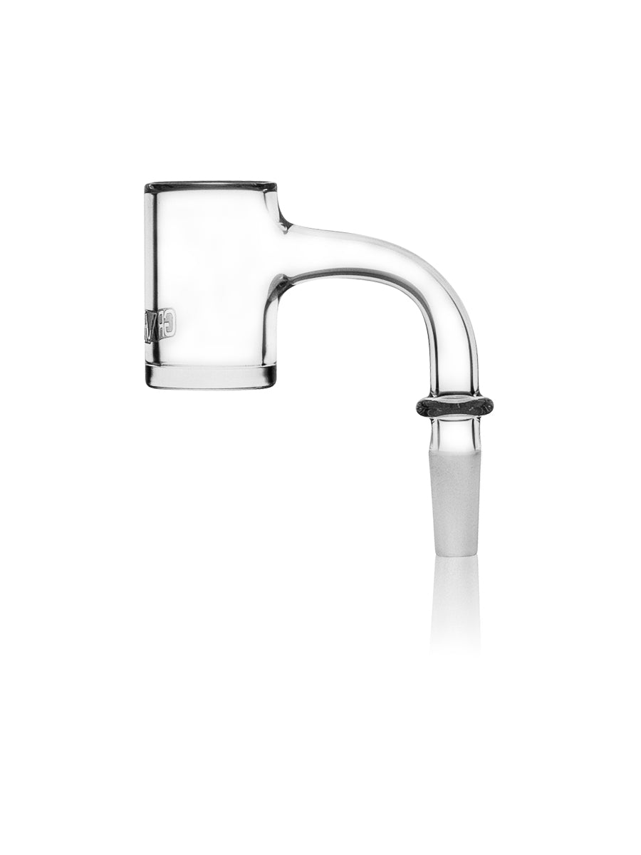 GRAV 10mm Male Thick Quartz Seamless Banger for Dab Rigs, Clear, Front View