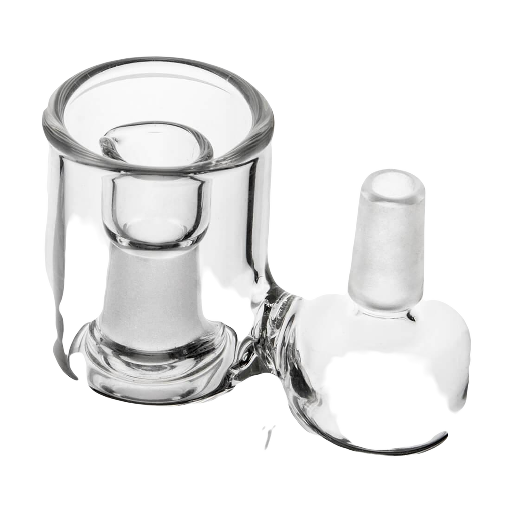 PILOTDIARY 10mm Reclaim Catcher in clear glass, side view on white background