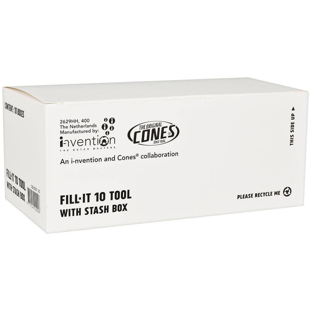 10PC DISPLAY - Jack-Pod Fill-iT Tool Dosage Pod Stash Box packaging front view