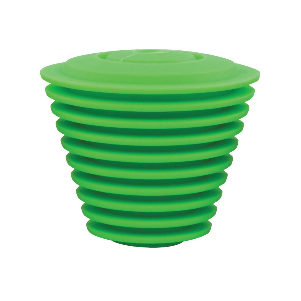 Pulsar Silicone Plug for Bong Cleaning, Medium Size, 14mm & 19mm, Green, Front View