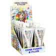 12PC DISPLAY - Linda Biggs Cone Funnel & Filler Kit with colorful artwork packaging