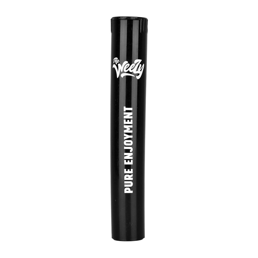 The Weezy Aluminum Pipe 4 inch in Black, Front View on White Background