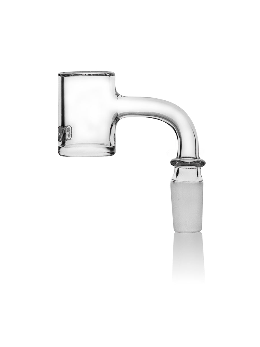 GRAV 14mm Male Seamless Quartz Banger for Dab Rigs, Clear Heavy Wall Side View