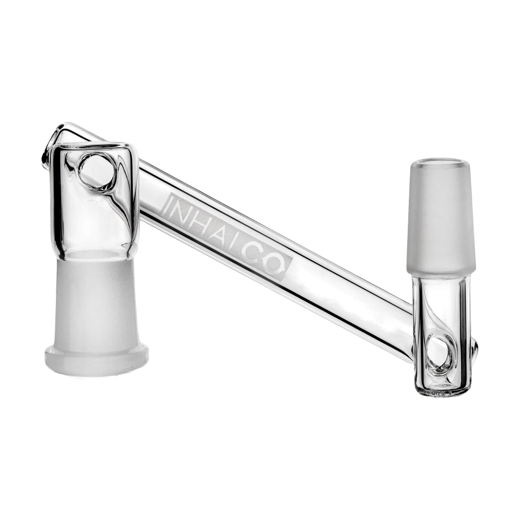PILOT DIARY 14mm Glass Dropdown Reclaim Catcher Side View on Seamless White