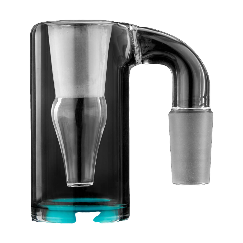 PILOT DIARY 14mm Male Reclaim Catcher with Silicone Jar, Side View on Black Background