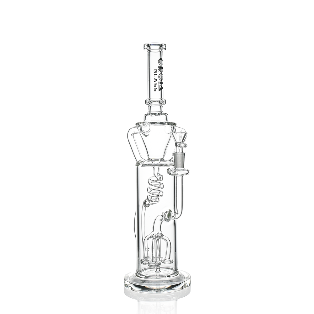 15" Scientific Glass Bong with Tree Perc & Spiral Cooling | Croia Glass