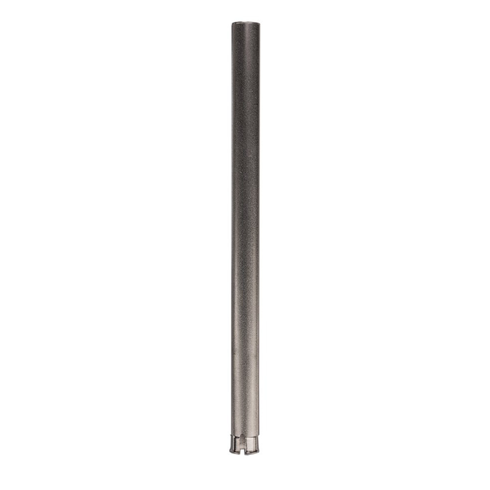DynaVap M condenser assembly product photo, isolated view of the stainless steel mouthpiece and tip.