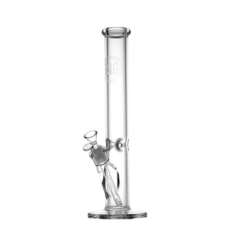 REBEL INITIATE GLASSWORKS 16" 7mm Clear Borosilicate Glass Straight Tube Bong Front View