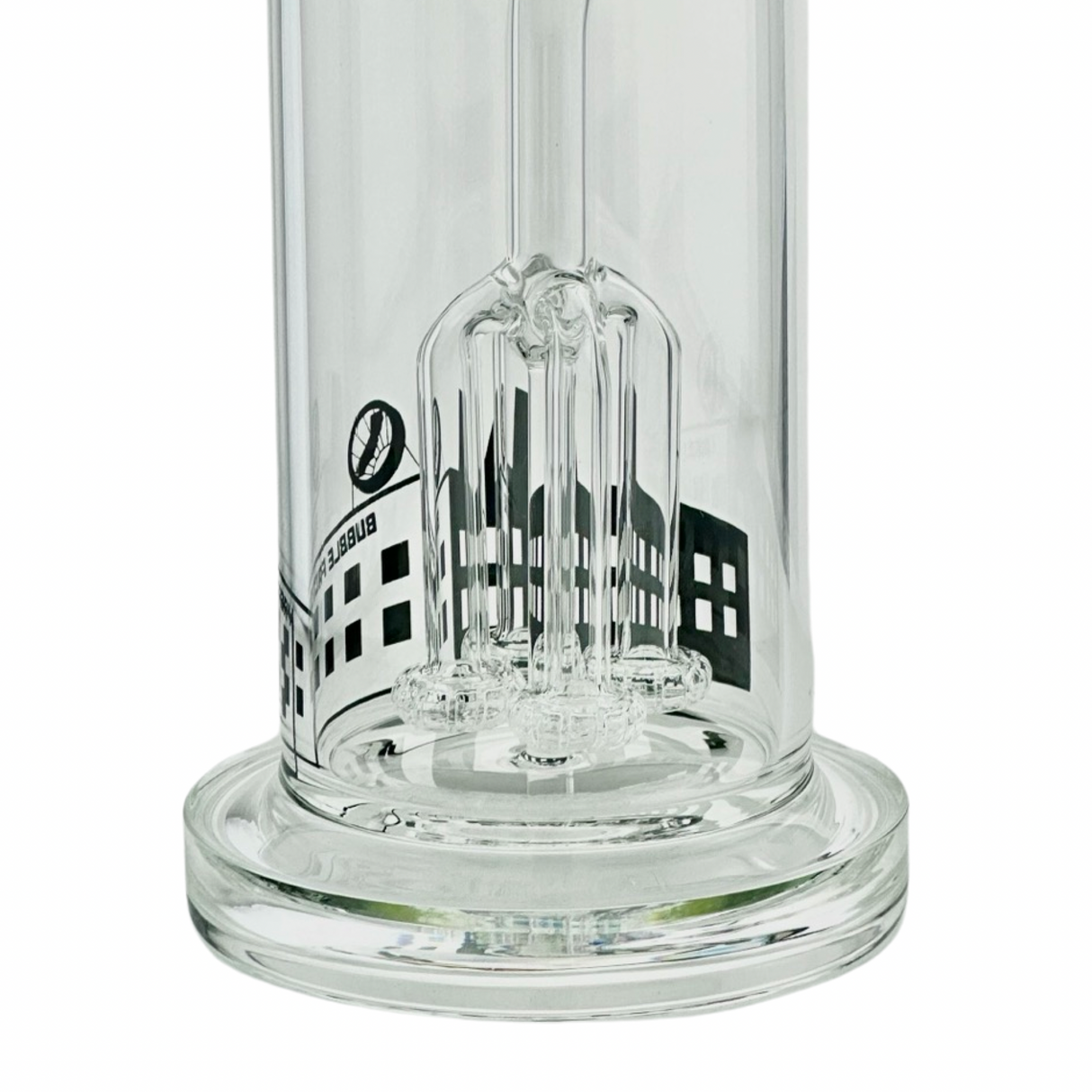MAV Glass 17" Quad Shower Bubble Factory Bong - Close-up of Base