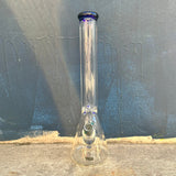 18" X 9mm Smoke MAV Glass Bong with Neon Accents - Front View