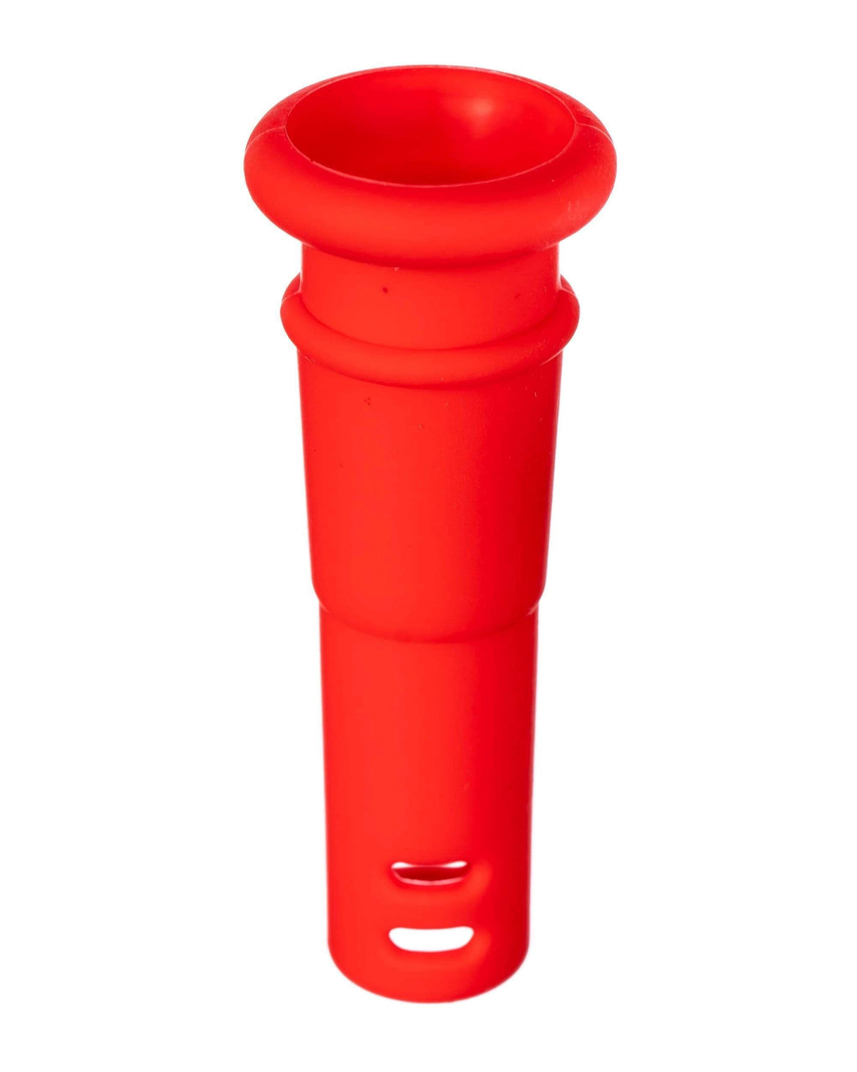 Red Silicone Downstem 18mm to 14mm for Bongs, Front View on White Background