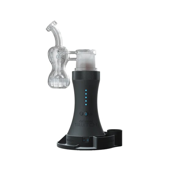 Dr. Dabber Switch Silicone Dab Station with no-slip grip and accessory organizer, front view