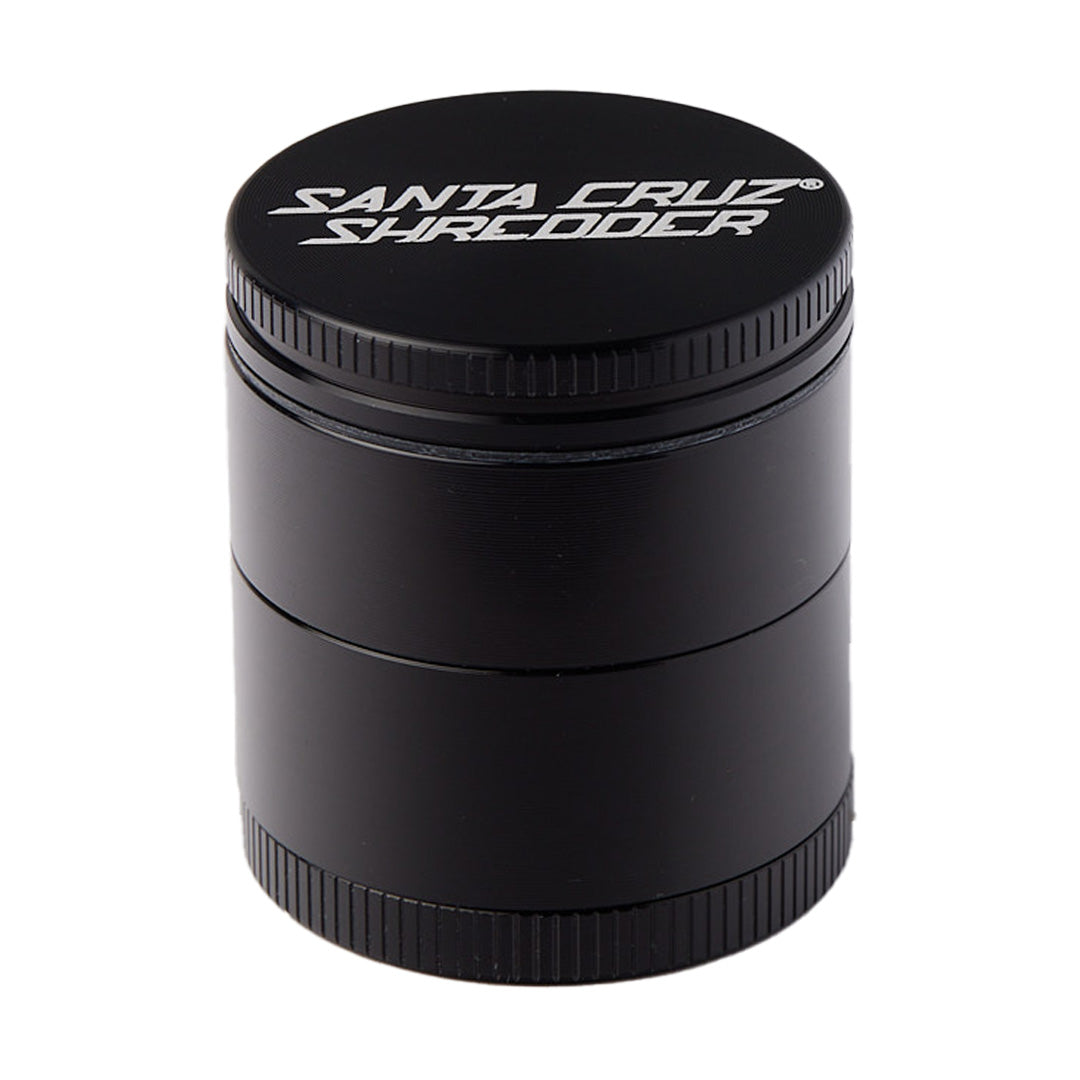 Santa Cruz Shredder Medium 4-Piece Grinder in Black - Portable Aluminum Herb Grinder