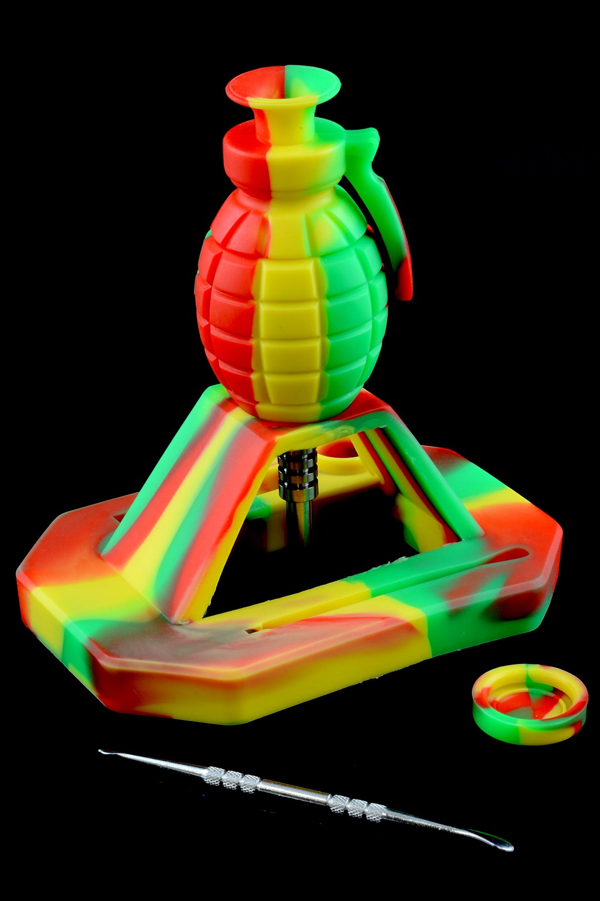 Silicone Grenade Dab Straw Kit “Pin Puller” – 6½″