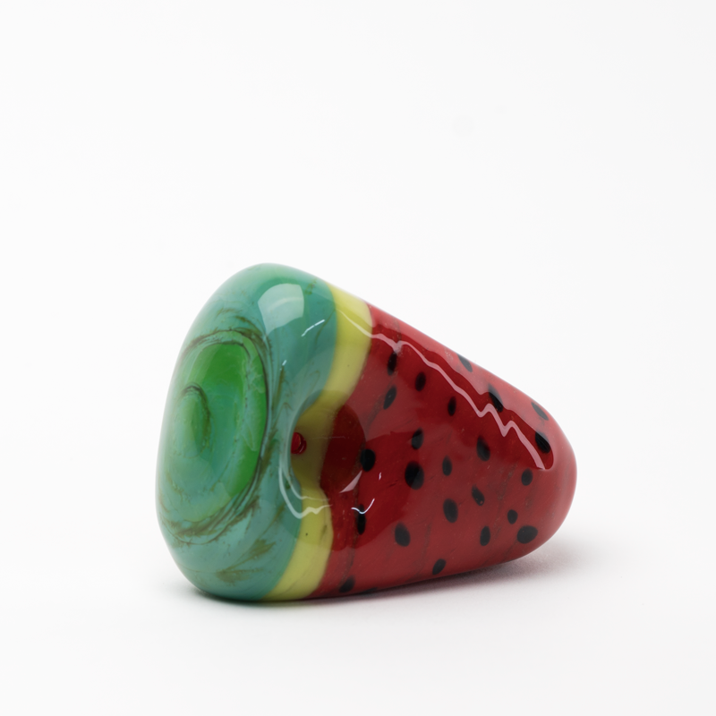 Empire Glassworks Watermelon Dry Pipe, Borosilicate Colored Glass, Side View