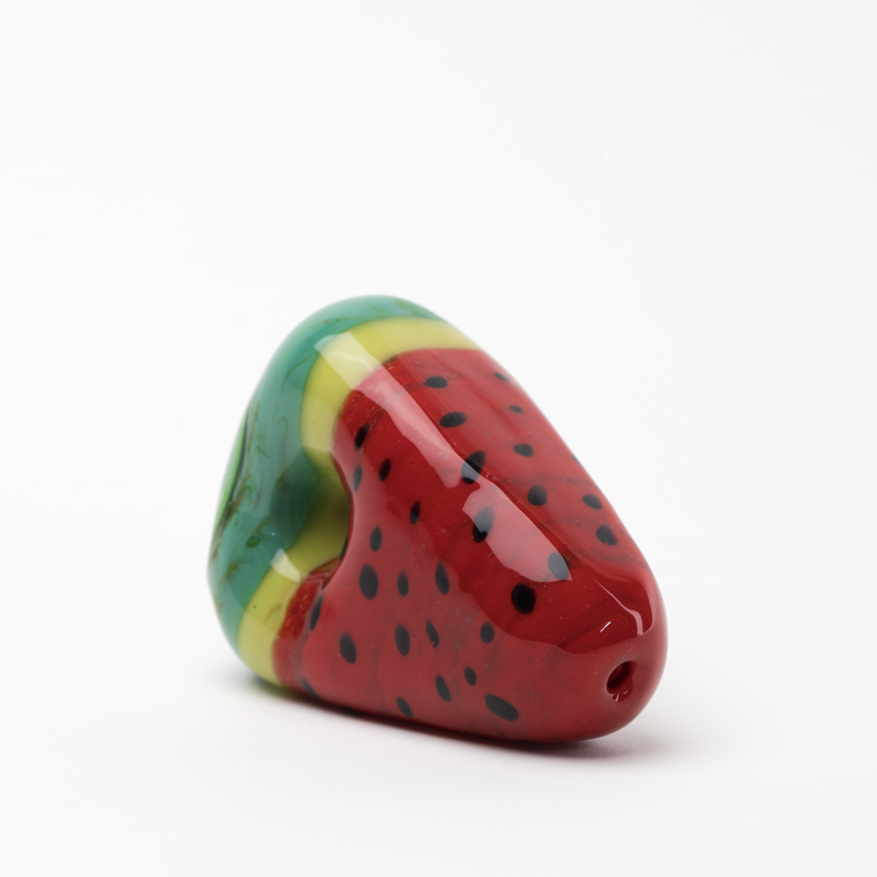 Empire Glassworks Watermelon Dry Pipe - Borosilicate Colored Glass Handpipe, Front View