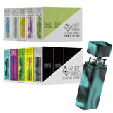 White Rhino Silicone Dugouts in assorted colors, 20 pack display with a single turquoise dugout