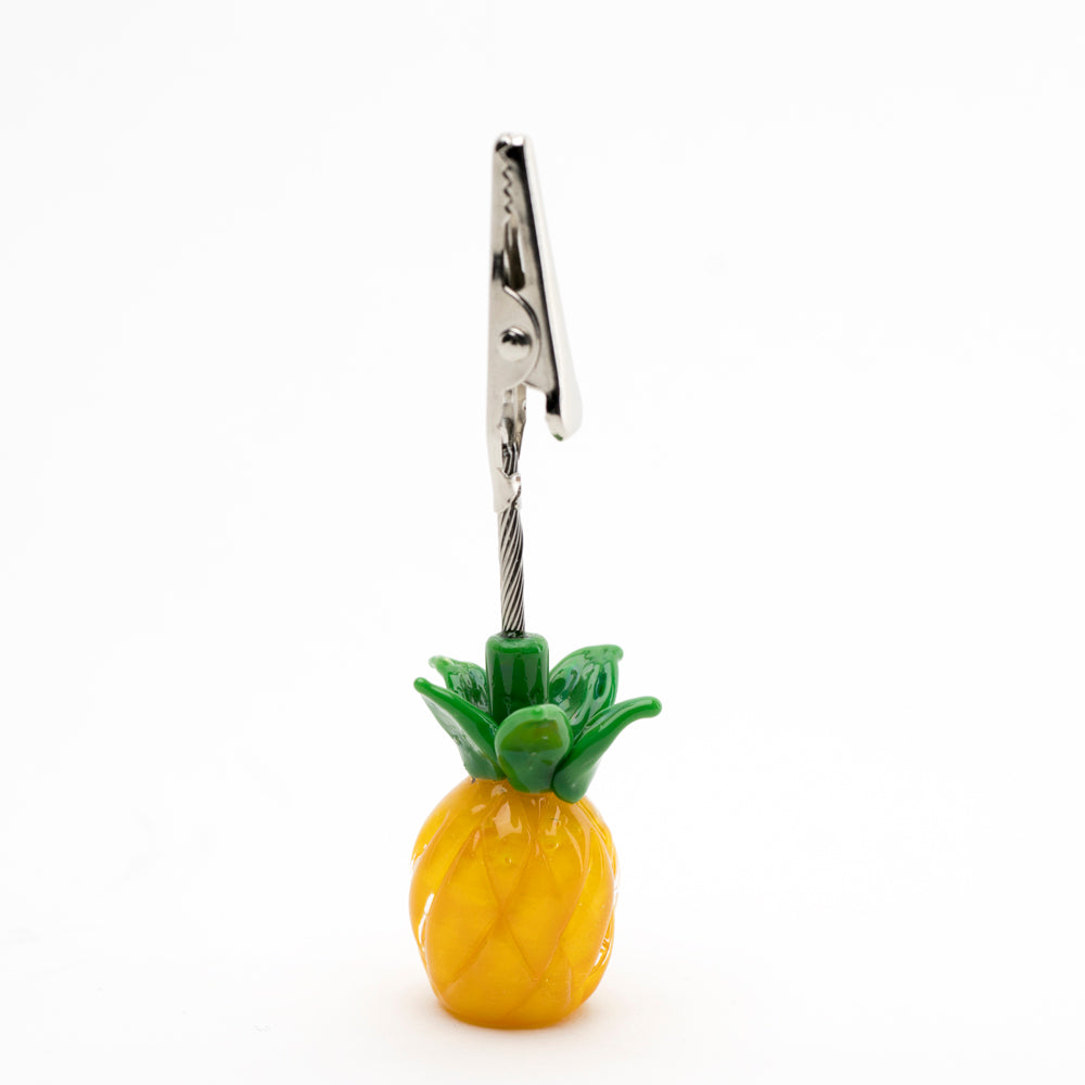 Empire Glassworks Pineapple Roach Clip with Borosilicate Colored Glass, Front View