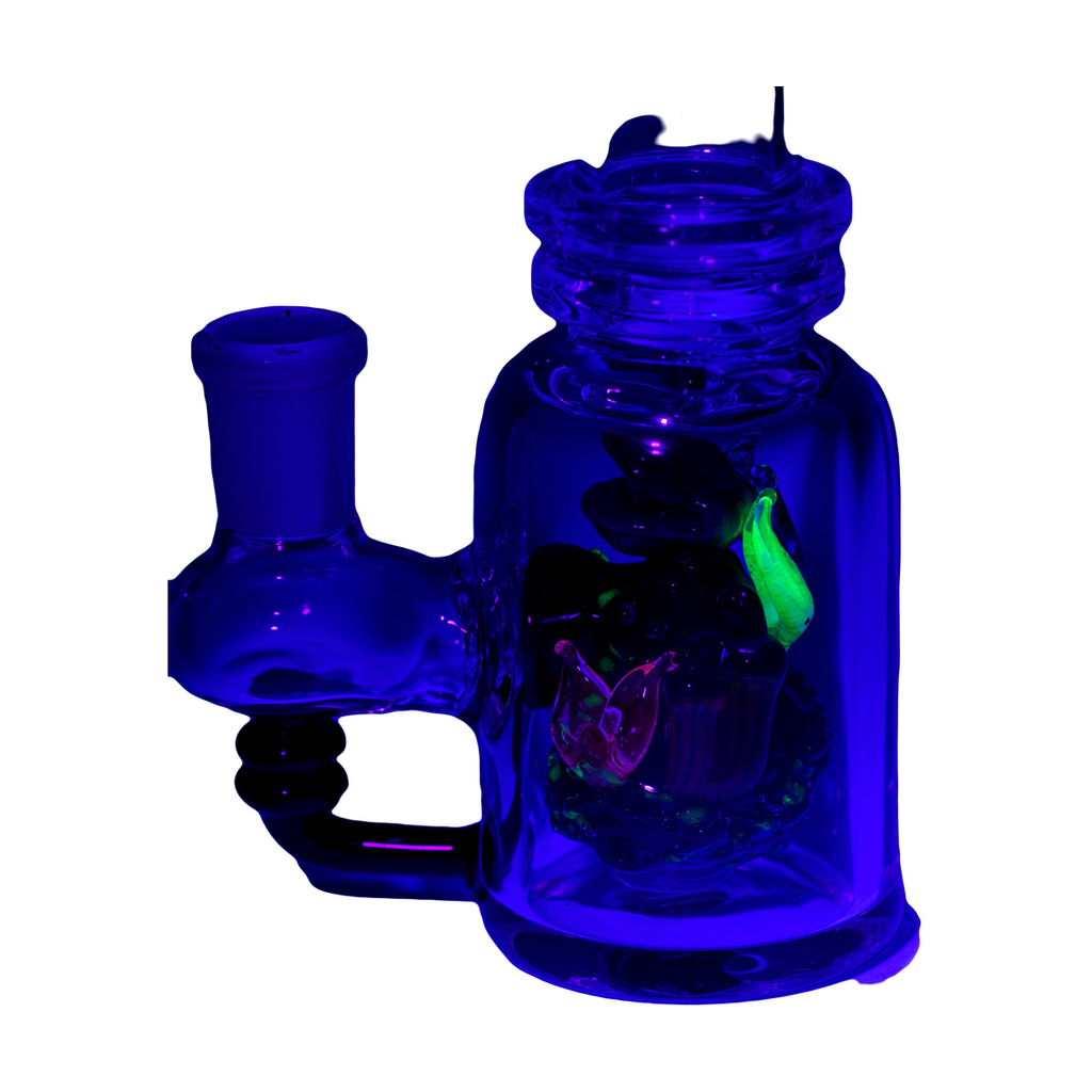 Empire Glassworks 'Save the Seas' Mini Tube Dab Rig with Intricate Marine Life Art