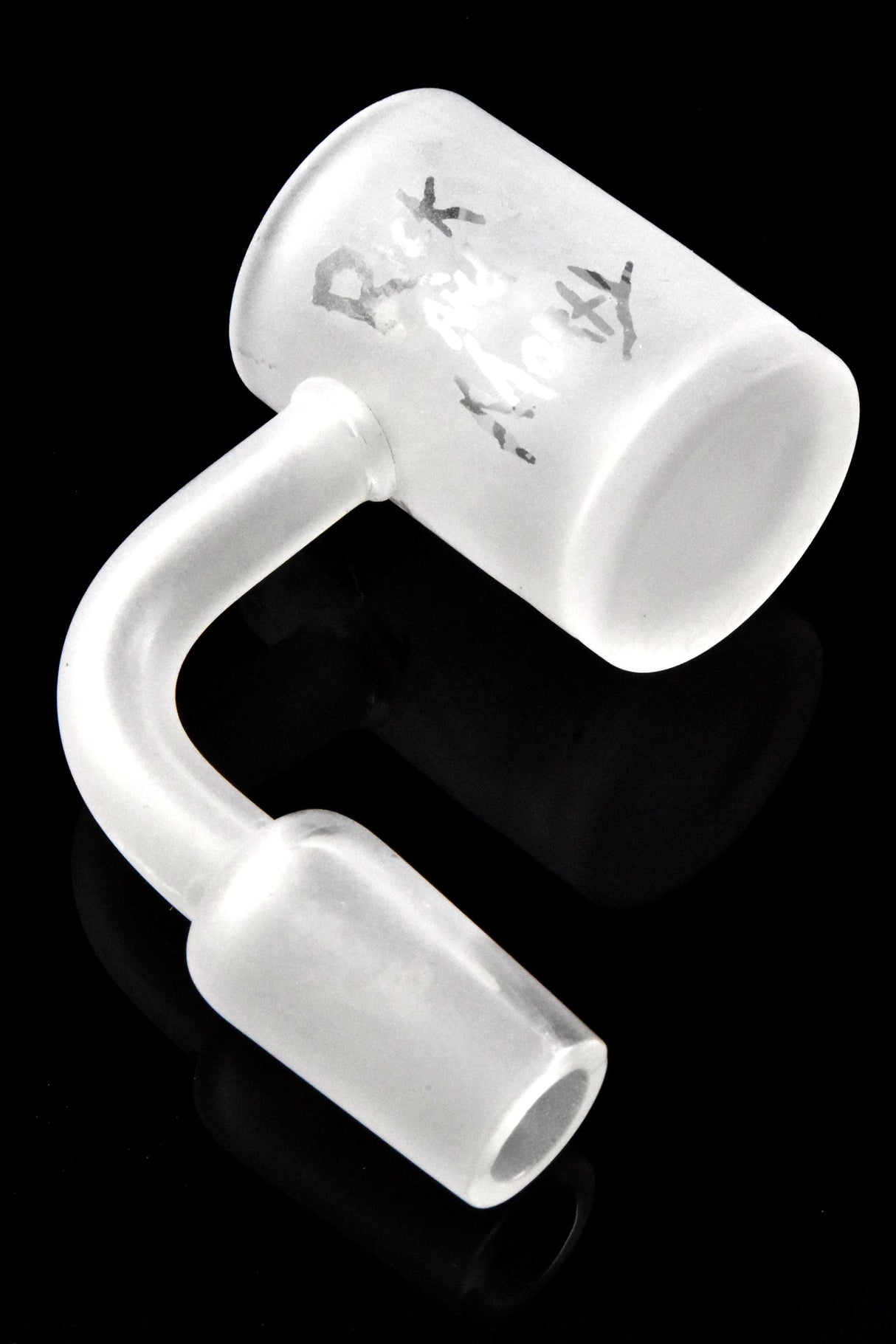 Quartz 14.5 mm Male 90° Frosted Flat-Top Banger – Etched Designs