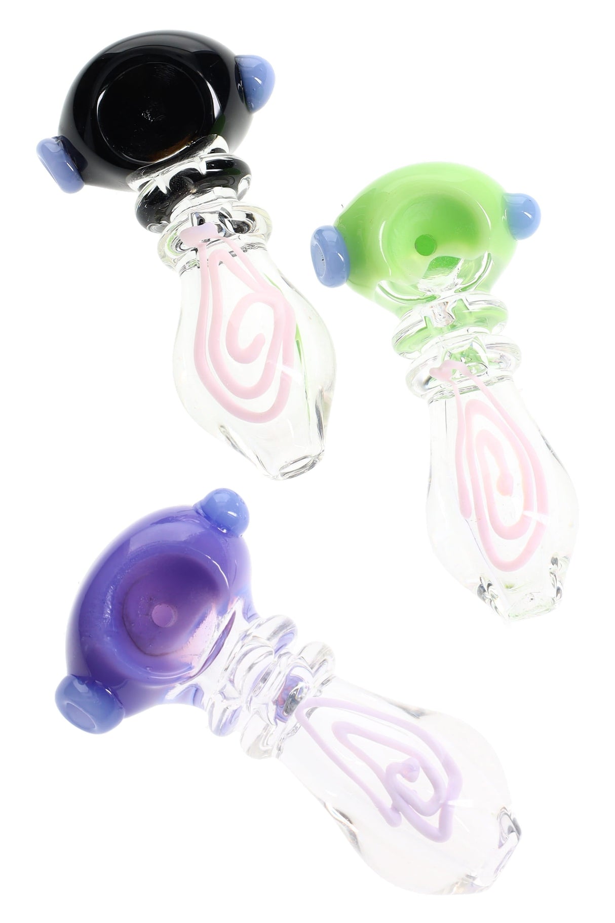 Clear Glass Spoon Pipe “Ring Pop Mini” – 3½″ – Assorted Colors
