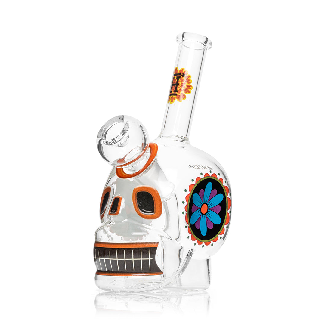 Dia De Los Muertos Skull Bong 6.1"