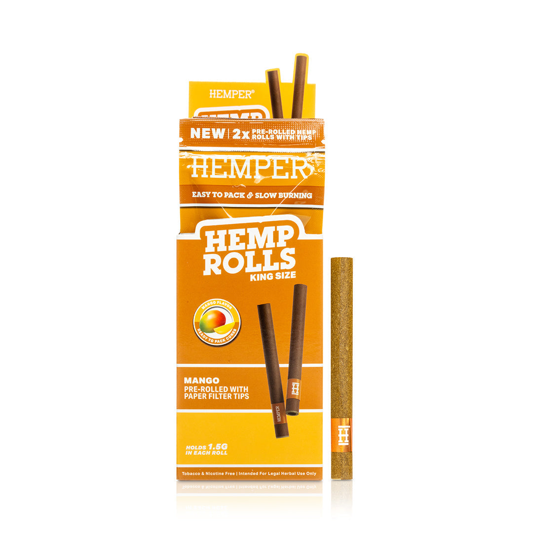 Pre-Rolled King Size Paper Tip Hemp Rolls | 2PK