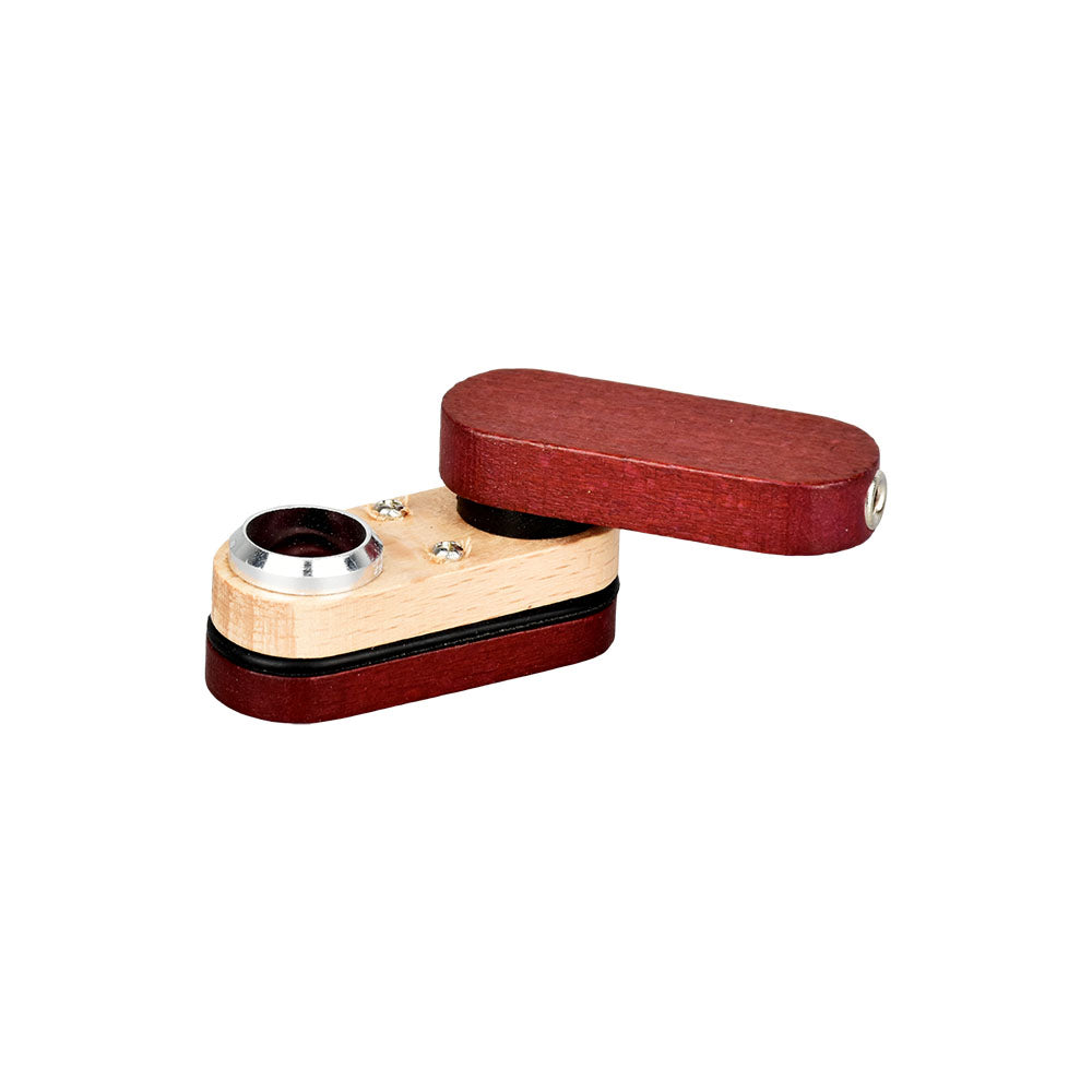 Twist-Out Wood Pipe with 25PC Jar, 2.75" in Assorted Colors, Angled Side View