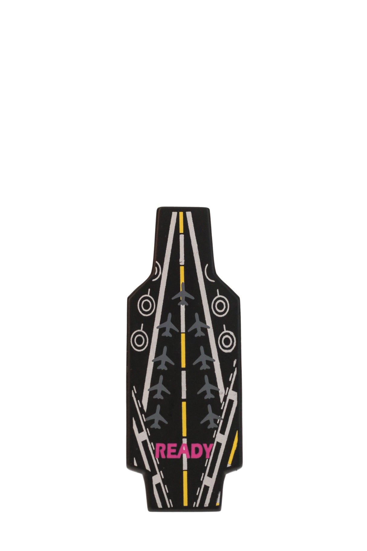 Thick Ass Glass 2.5" Metal Aircraft Carrier Landing Strip Pipe for Dry Herbs - Front View