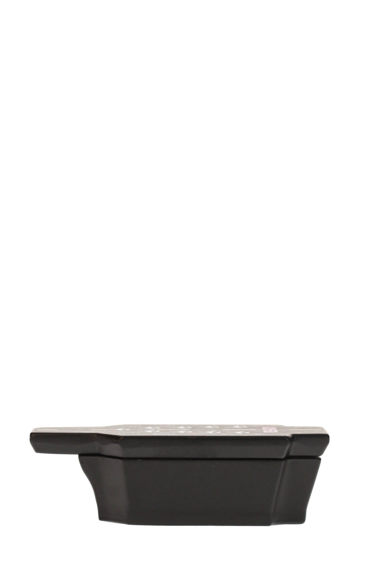 2.5" Thick Ass Glass Metal Aircraft Carrier Stealth Dry Pipe for Herbs, Front View