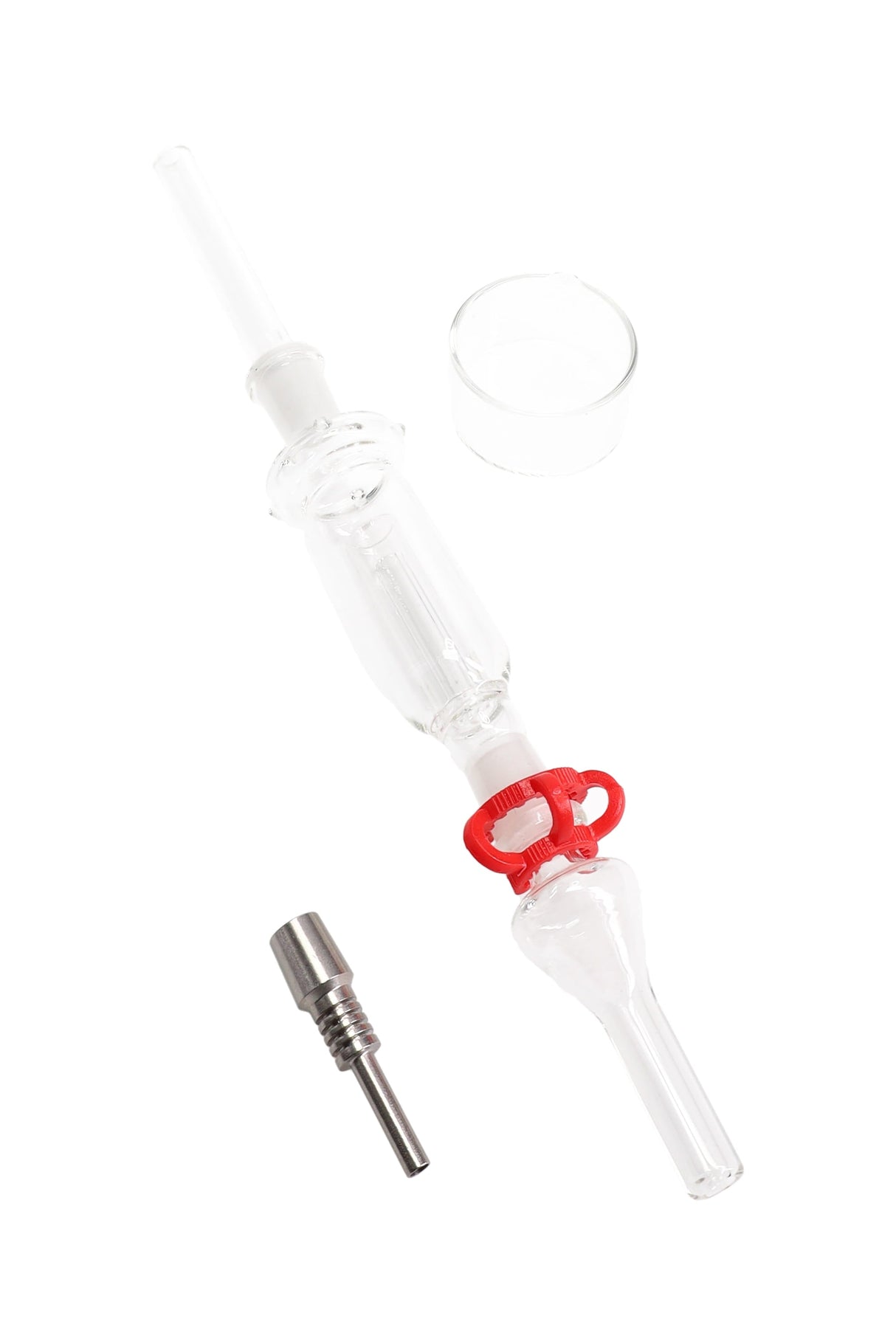 Mini 10 mm Glass Dab Straw Kit “Pocket Sipper” – 7½″