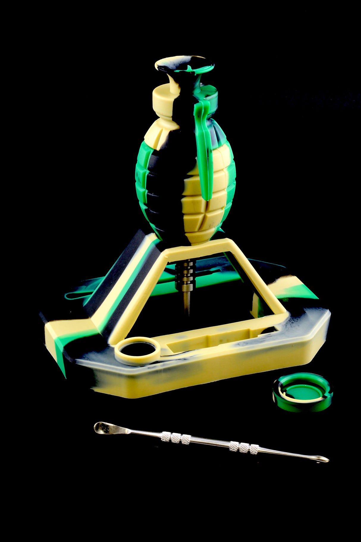 Silicone Grenade Dab Straw Kit “Pin Puller” – 6½″