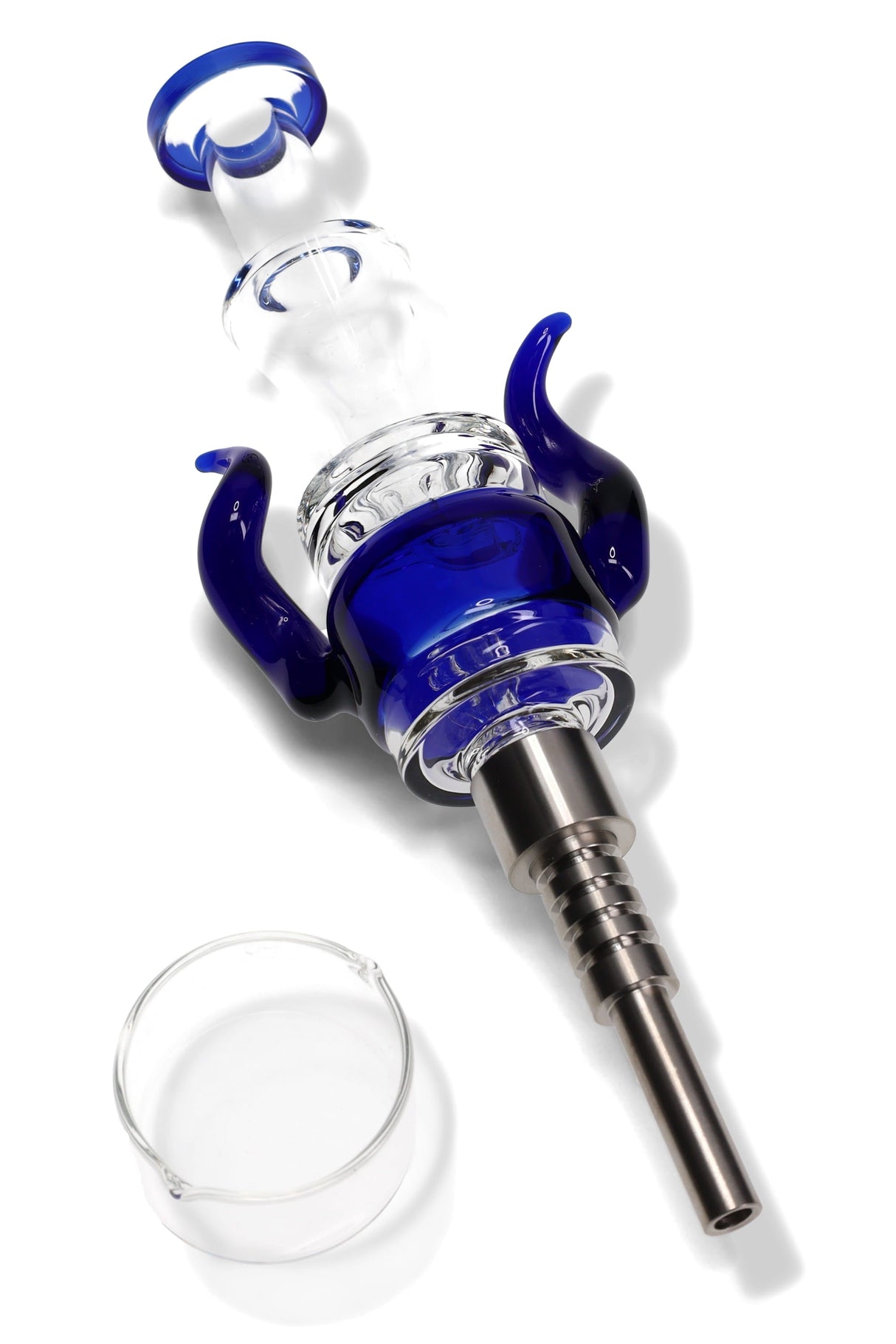 Glass Spiked Dab Straw Kit “Devil Horns” – 7½″