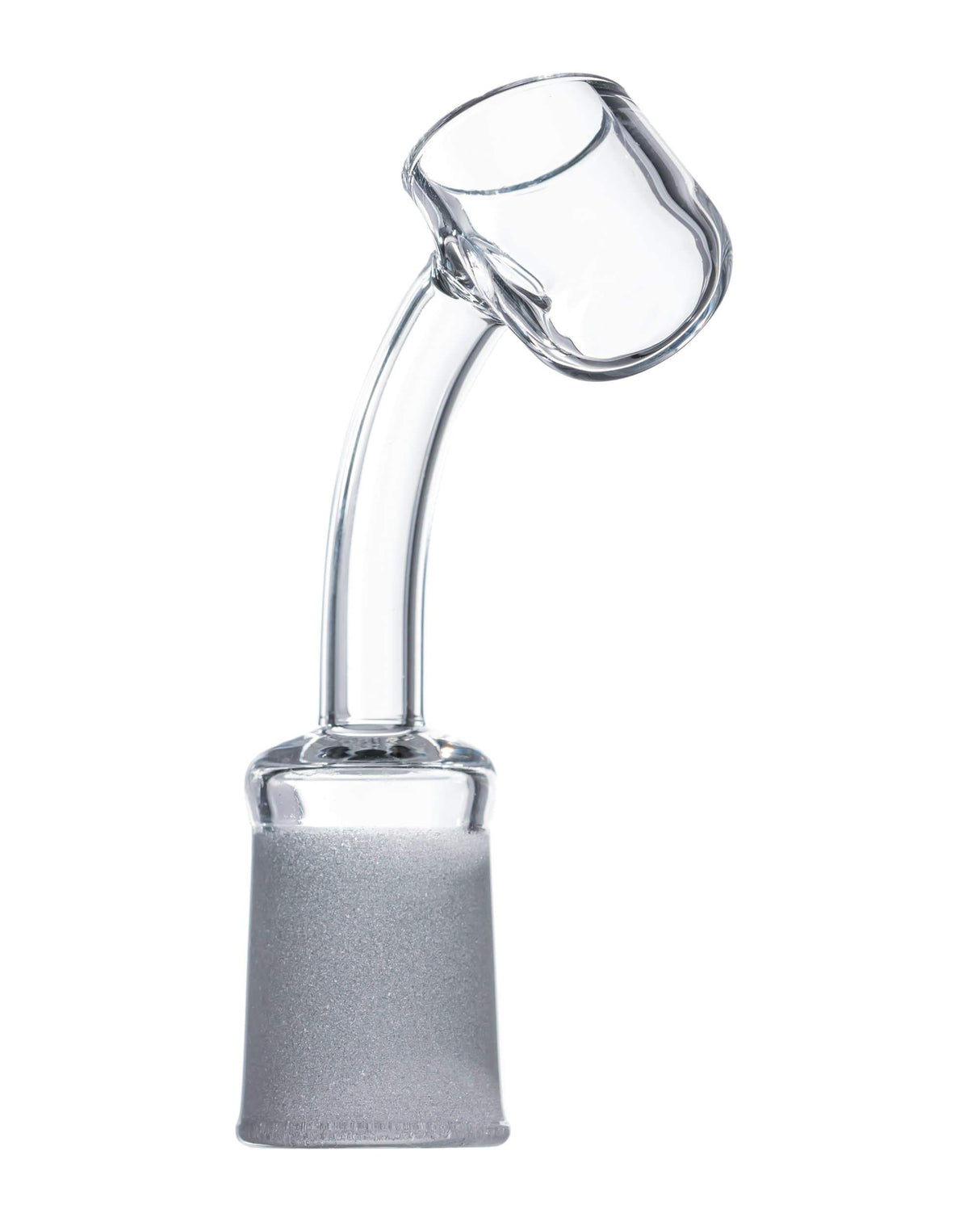 14mm 45° Female Quartz Banger Nail for Dab Rigs, clear view on white background