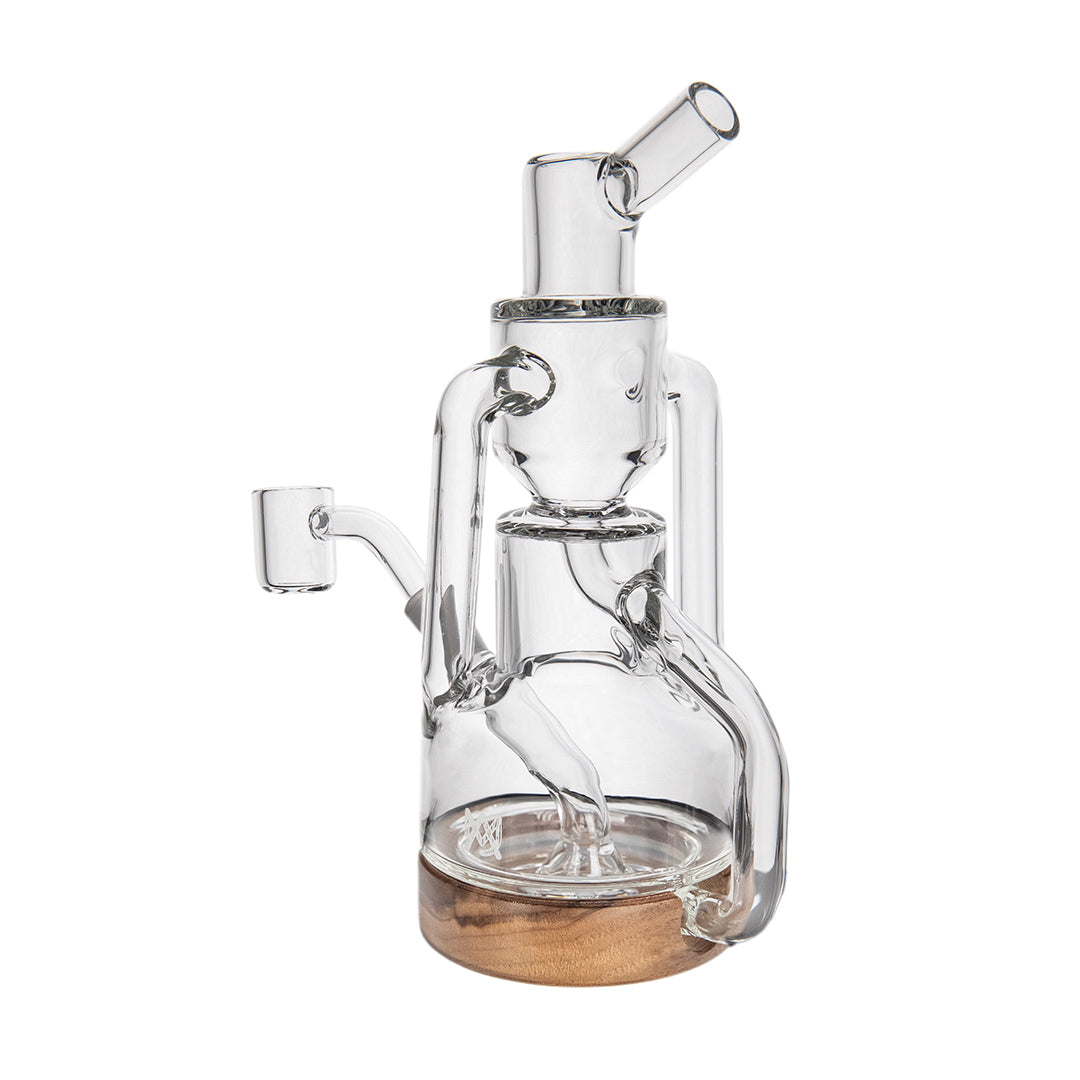 MJ Arsenal Alpine Apex Mini Rig with quartz bucket, front view on white background