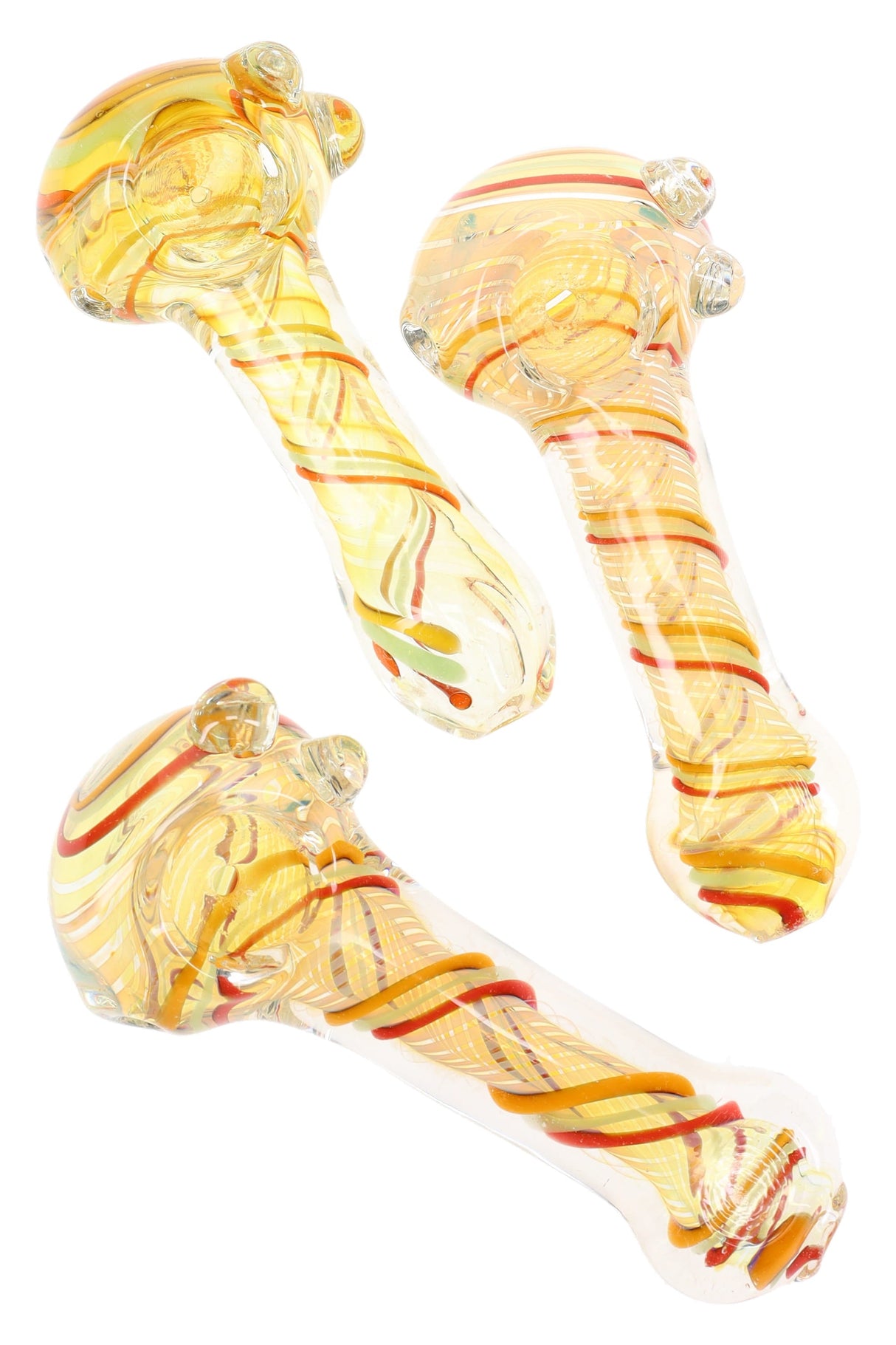 Color-Changing Rasta Swirl Glass Hand Pipe “Rasta Groove” – 4″