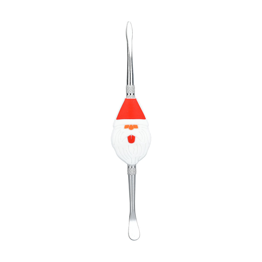 Santa Claus Stainless Steel Dab Tool, 4.5" from Dank Tools, Front View on White Background