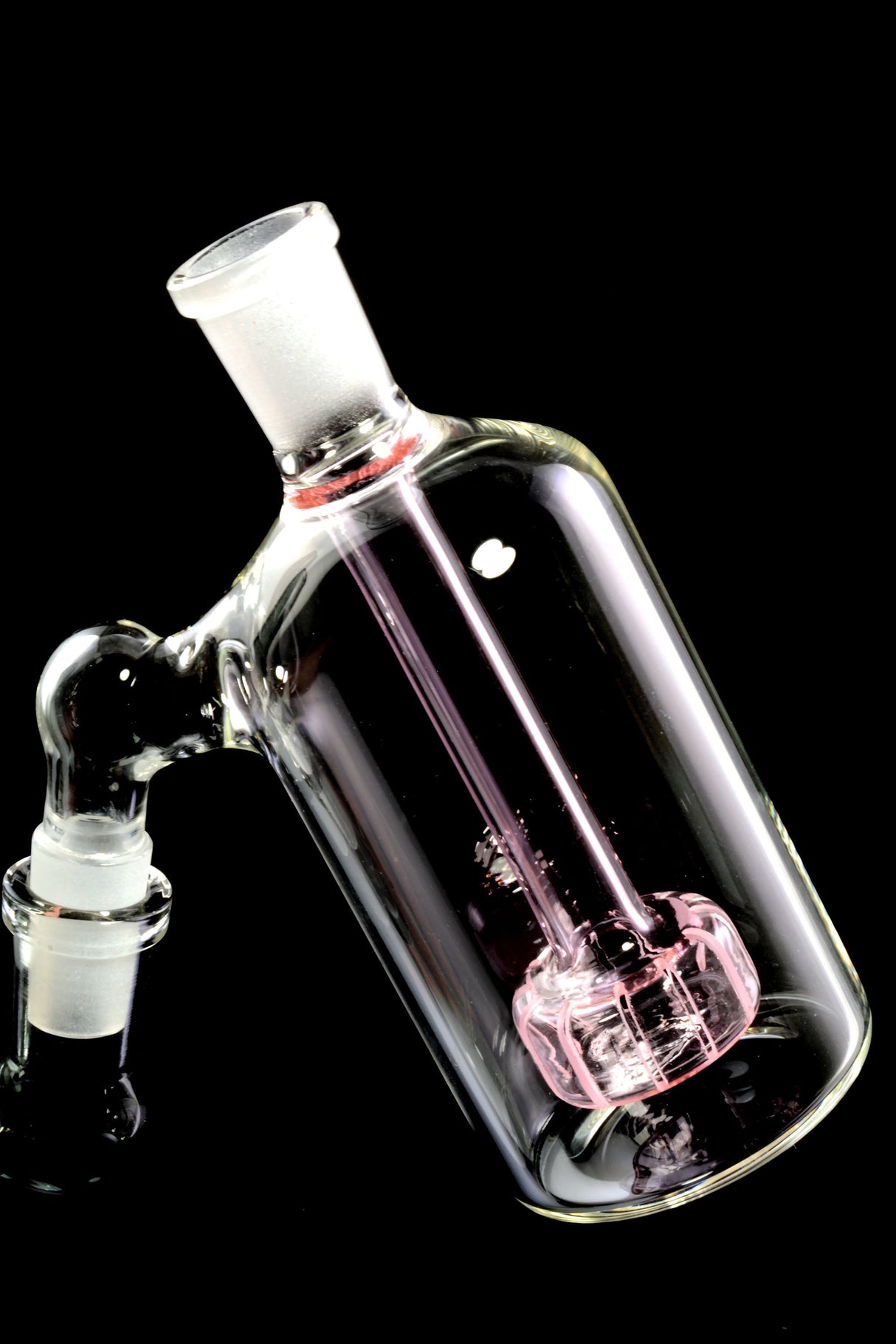 14.5mm Male to Female 45 Degree Glass Ash Catcher with Showerhead Perc