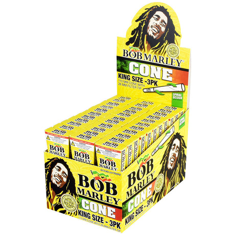 Bob Marley King Size Pre-Rolled Hemp Cones Display Box Front View