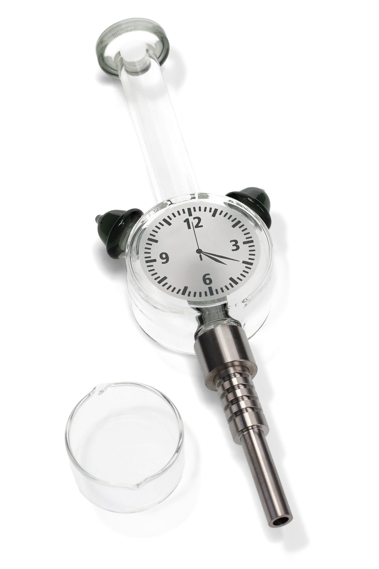 Glass Clock Dab Straw Kit “Time Keeper” – 8″