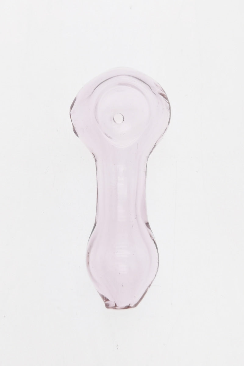 Thick Ass Glass 3.25" Spoon Pipe in Borosilicate Glass with Carb Hole on Left Side