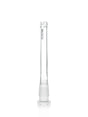 3.3" GRAV 14mm Fission Downstem for Bongs, Clear Borosilicate Glass, 45 Degree Joint, Front View