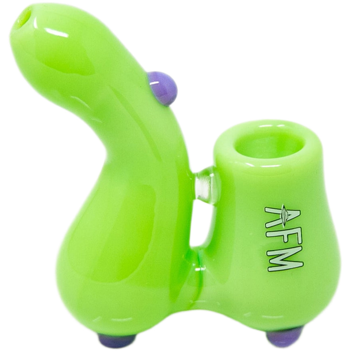 3.5" AFM Groovy Glass Sherlock Hand Pipe